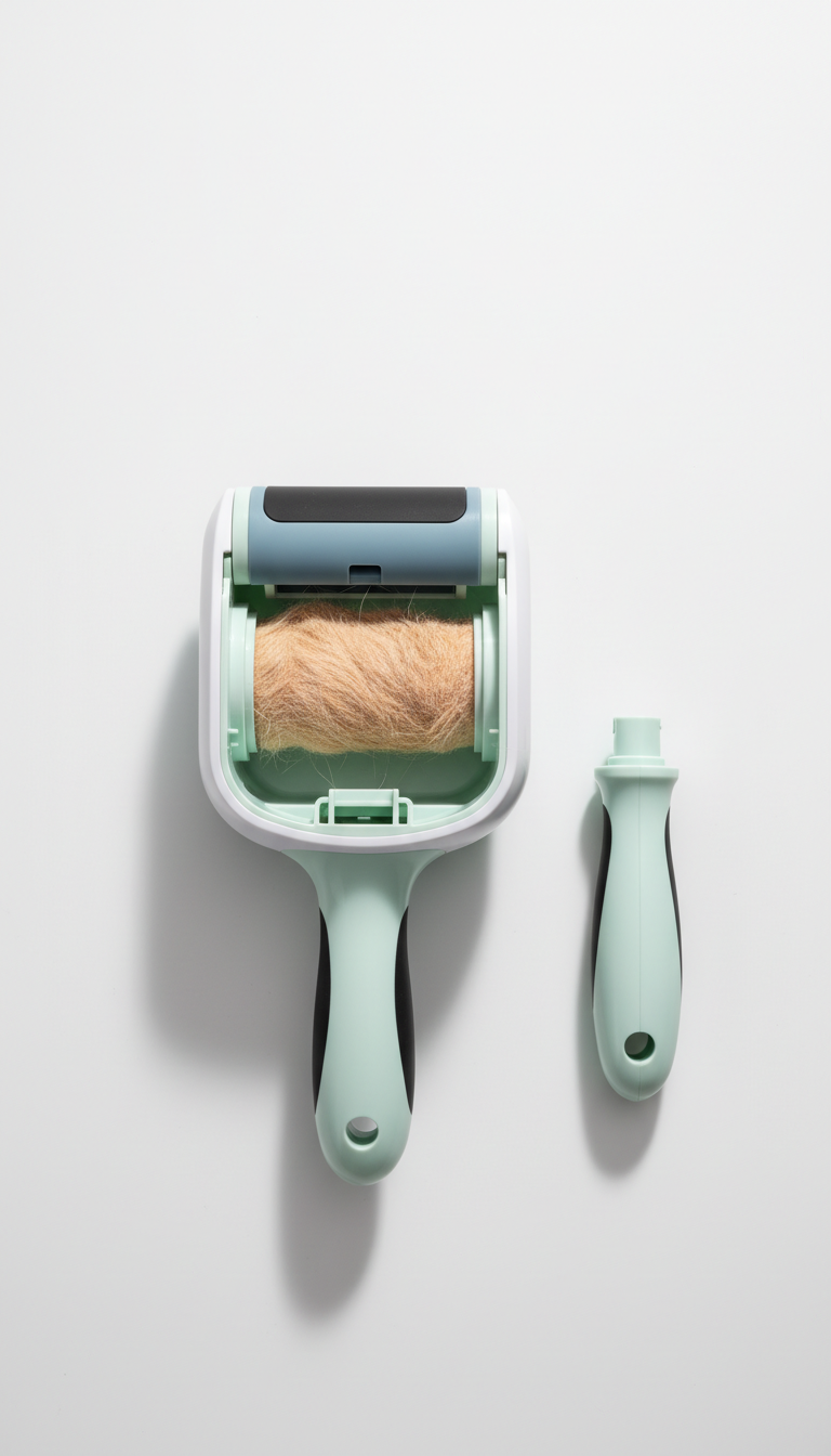 Self-Cleaning Pet Hair Roller Compartment