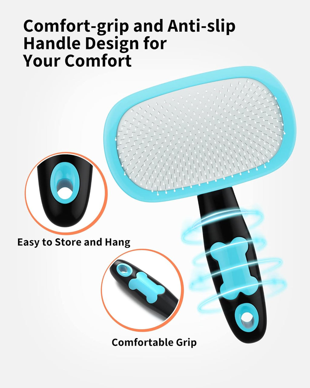 Kinavora Comfort-Glide pet grooming brush for dogs and cats - product image 7
