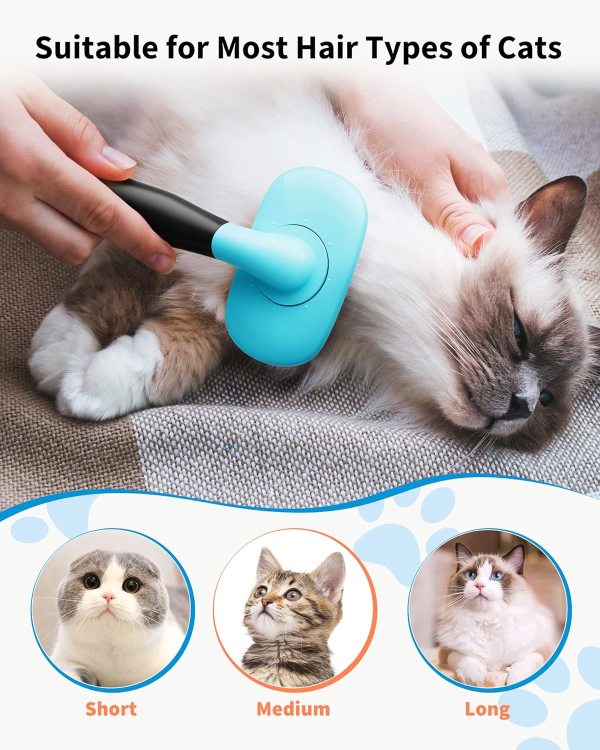 Kinavora Comfort-Glide pet grooming brush for dogs and cats - product image 6