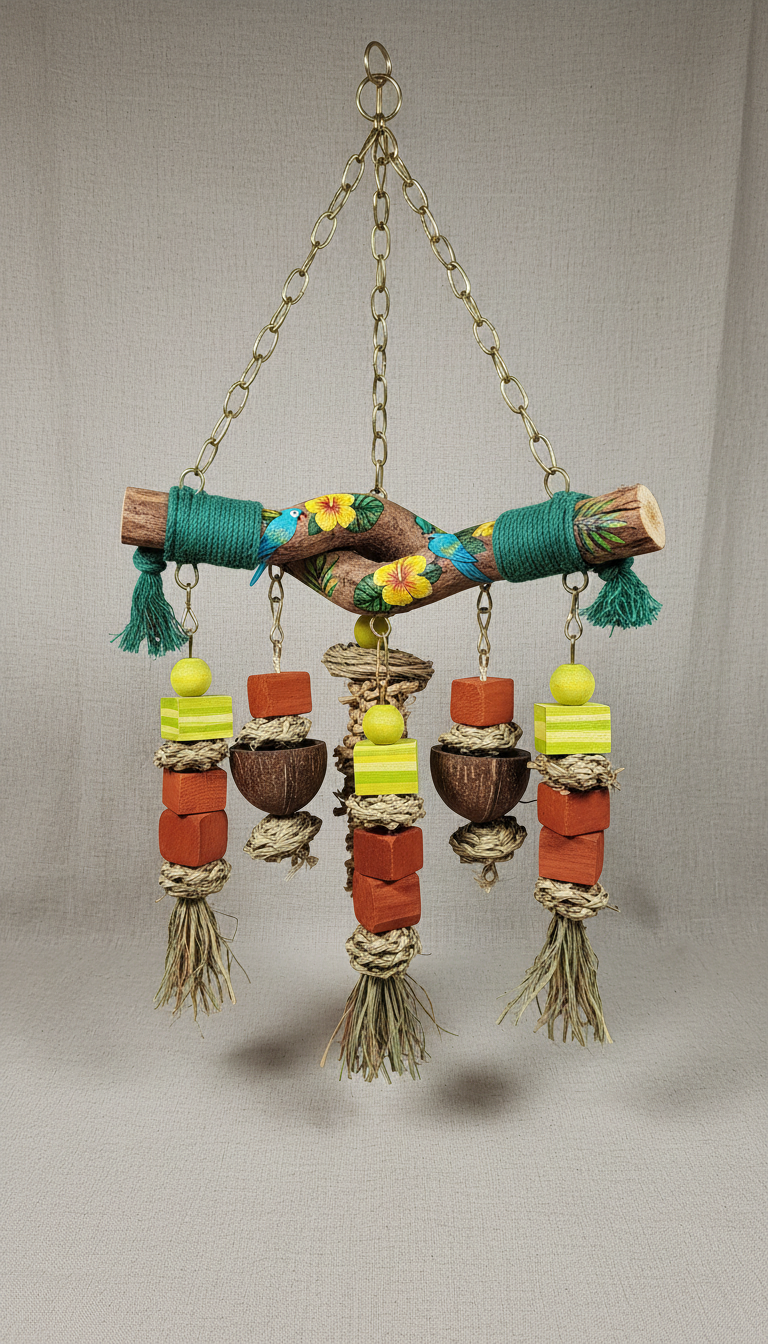 Tropical Motif Perch for Birds