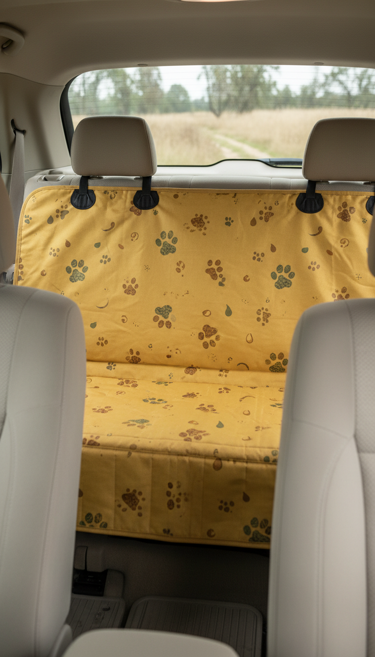 Trail Yellow dog car seat cover