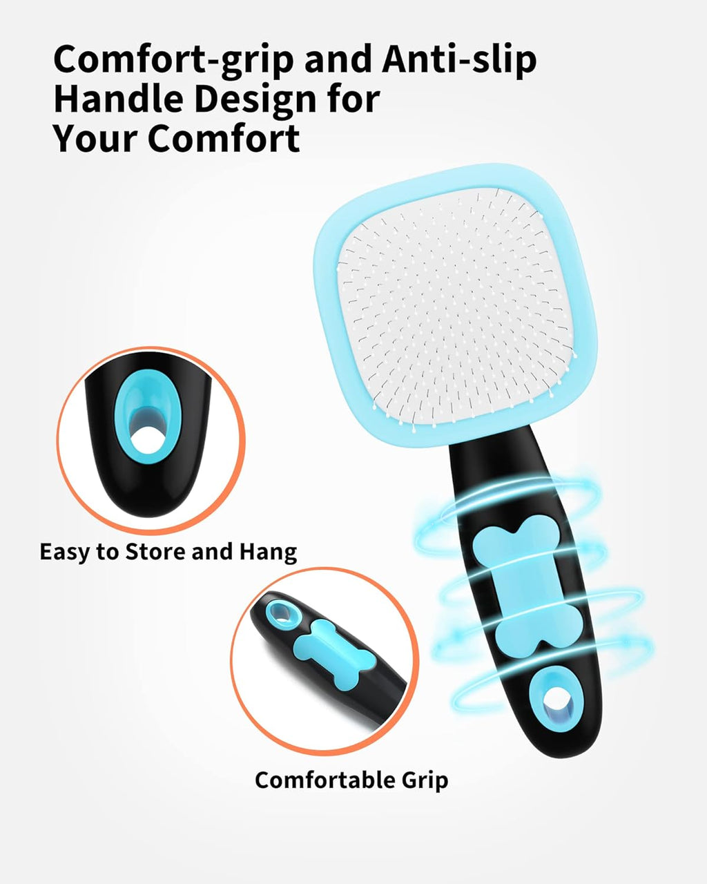 Kinavora Comfort-Glide pet grooming brush for dogs and cats - product image 3