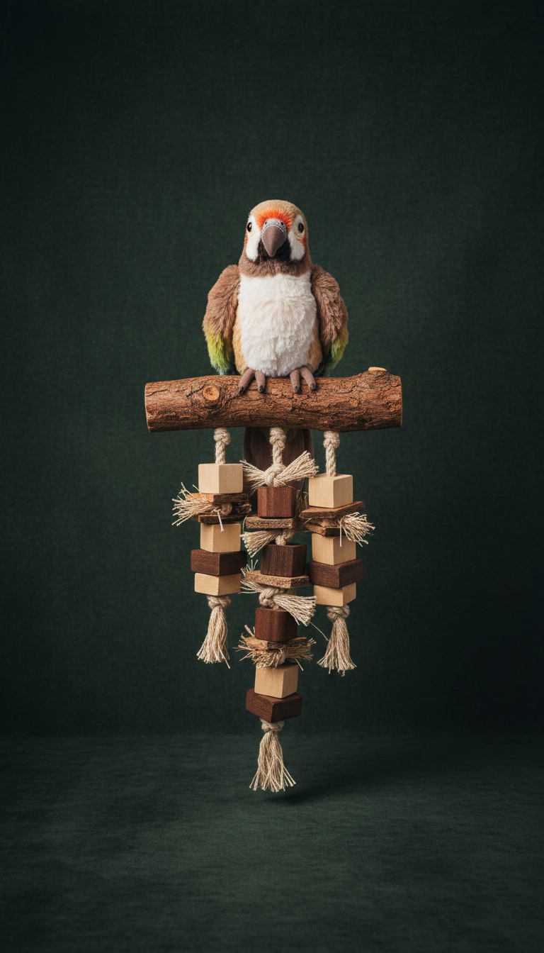 Vibrant Parrot Toy with Perches