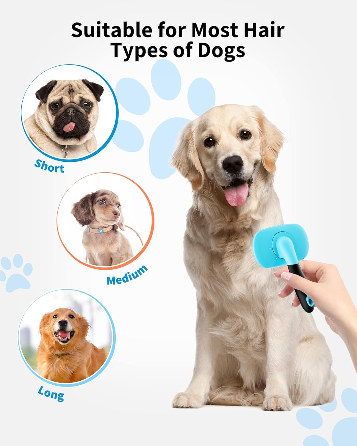 Kinavora Comfort-Glide pet grooming brush for dogs and cats - product image 4