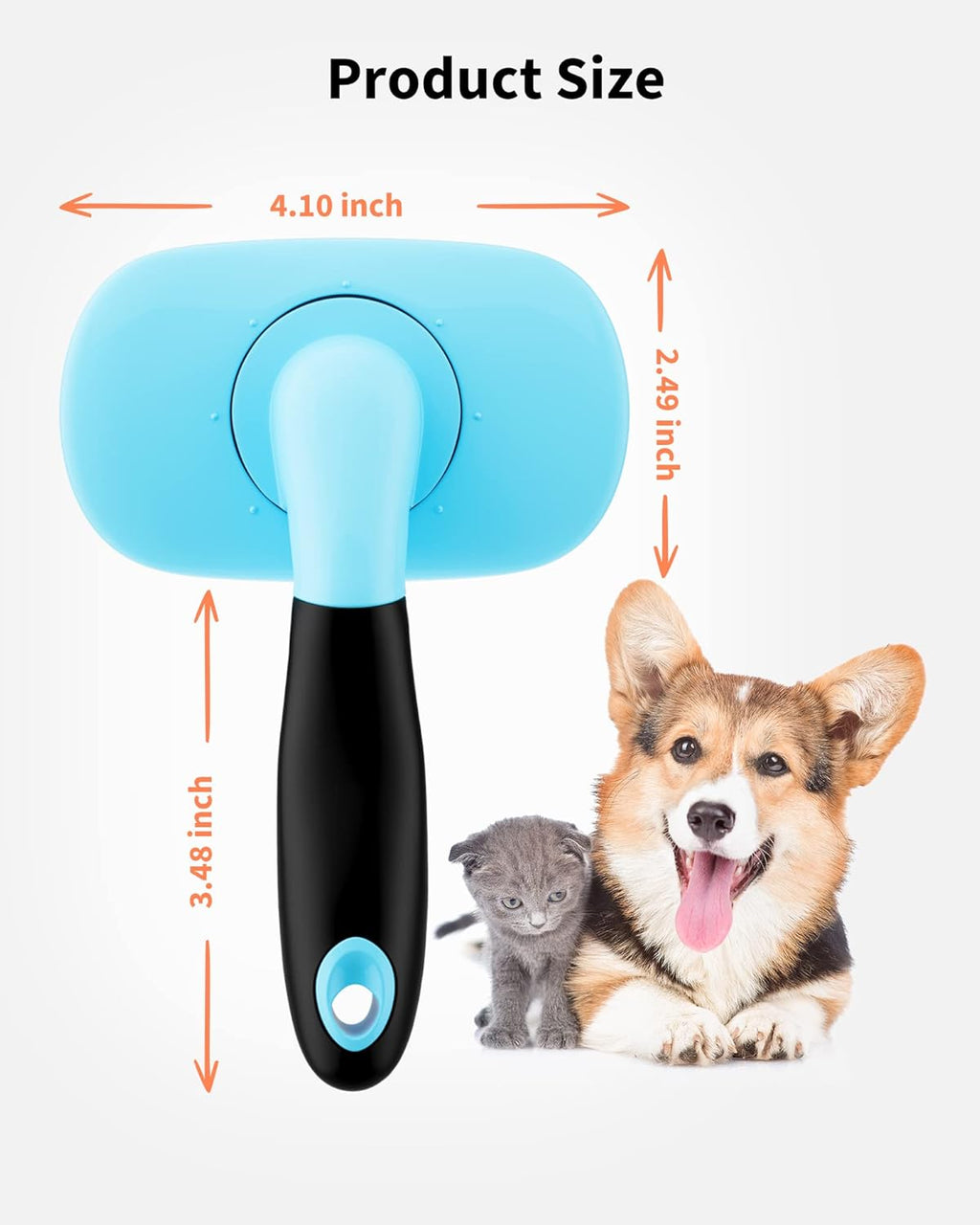 Kinavora Comfort-Glide pet grooming brush for dogs and cats - product image 2
